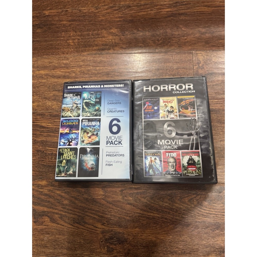 12 Horror Movie DVD Lot Sharks Piranhas Monsters Blood Diner Fido 2 Multi Packs